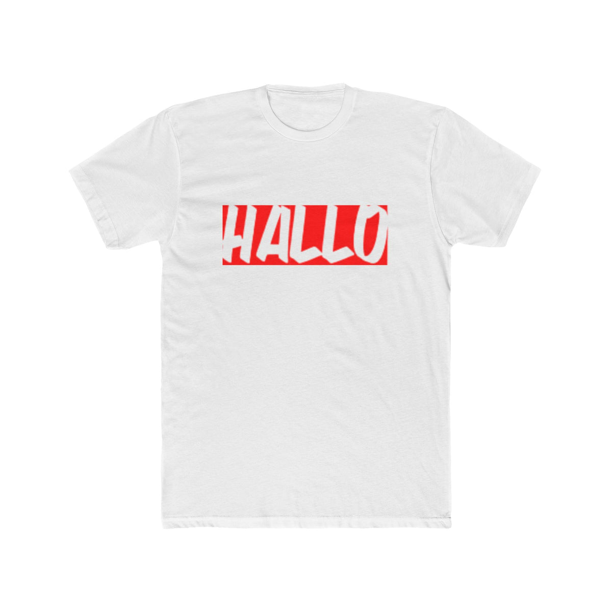 T-Shirt with Hallo Design | Unisex Cotton Crew Tee