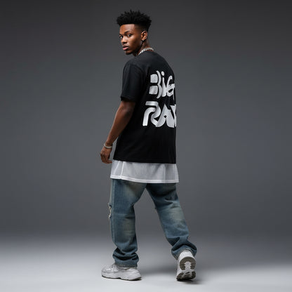 Big Raw Unisex Heavy Cotton Tee, Casual Streetwear Shirt, Gift for Him or Her, Everyday Fashion, Graphic Tee, Trendy Apparel Printify