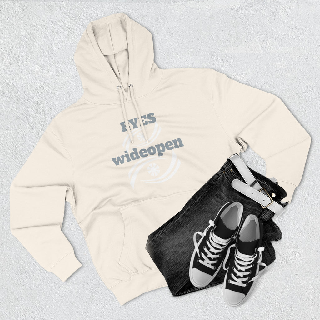 Fleece Hoodie, Cozy Warmth, Casual Style, Perfect for All Seasons, Gift for Friends, EYES wideopen Design