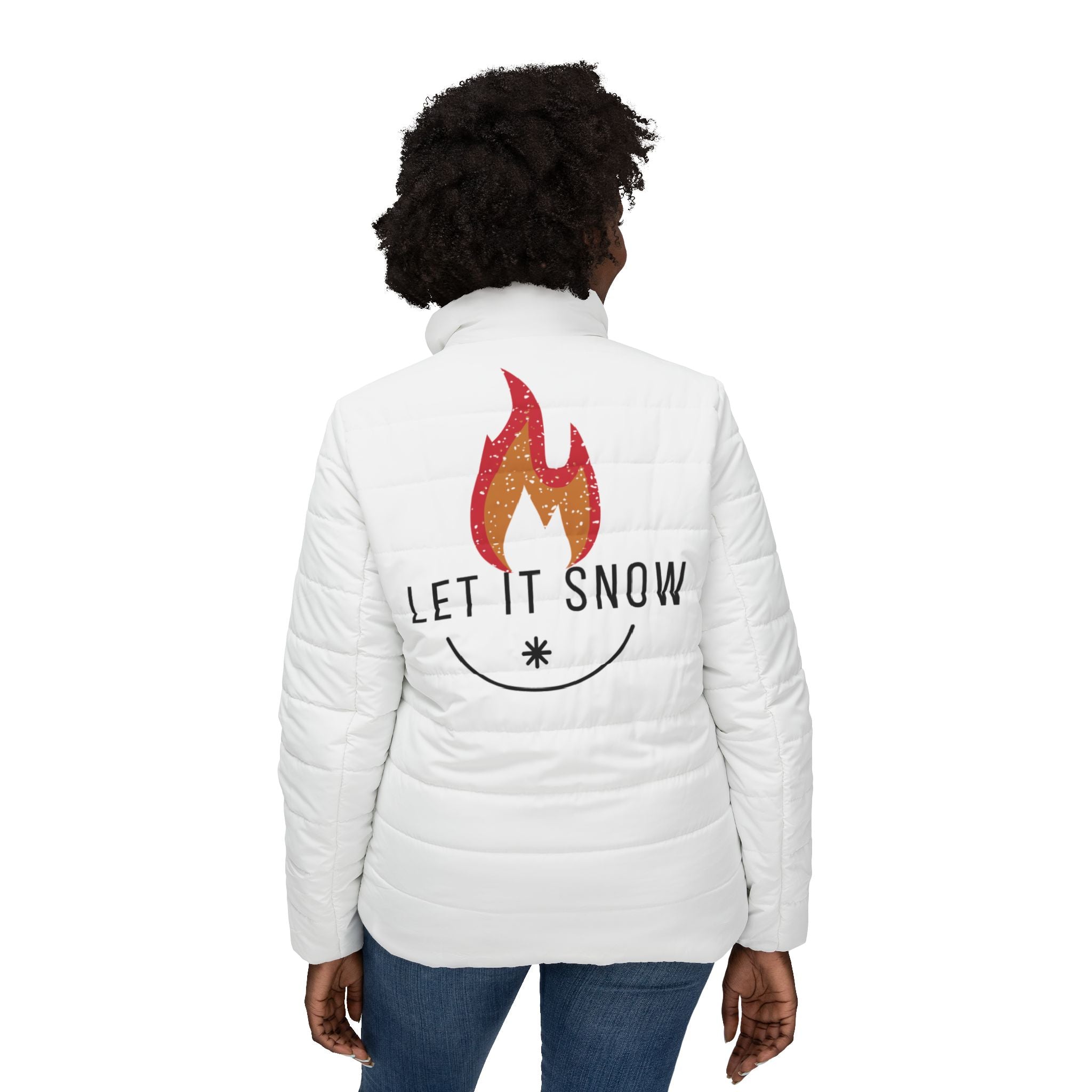Puffer Jacket - Let It Snow Winter Women's Outerwear Coat