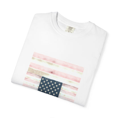 Patriotic Garment-Dyed T-Shirt | Perfect for 4th of July, Memorial Day, Casual Wear, Gifts, Americana Style Printify