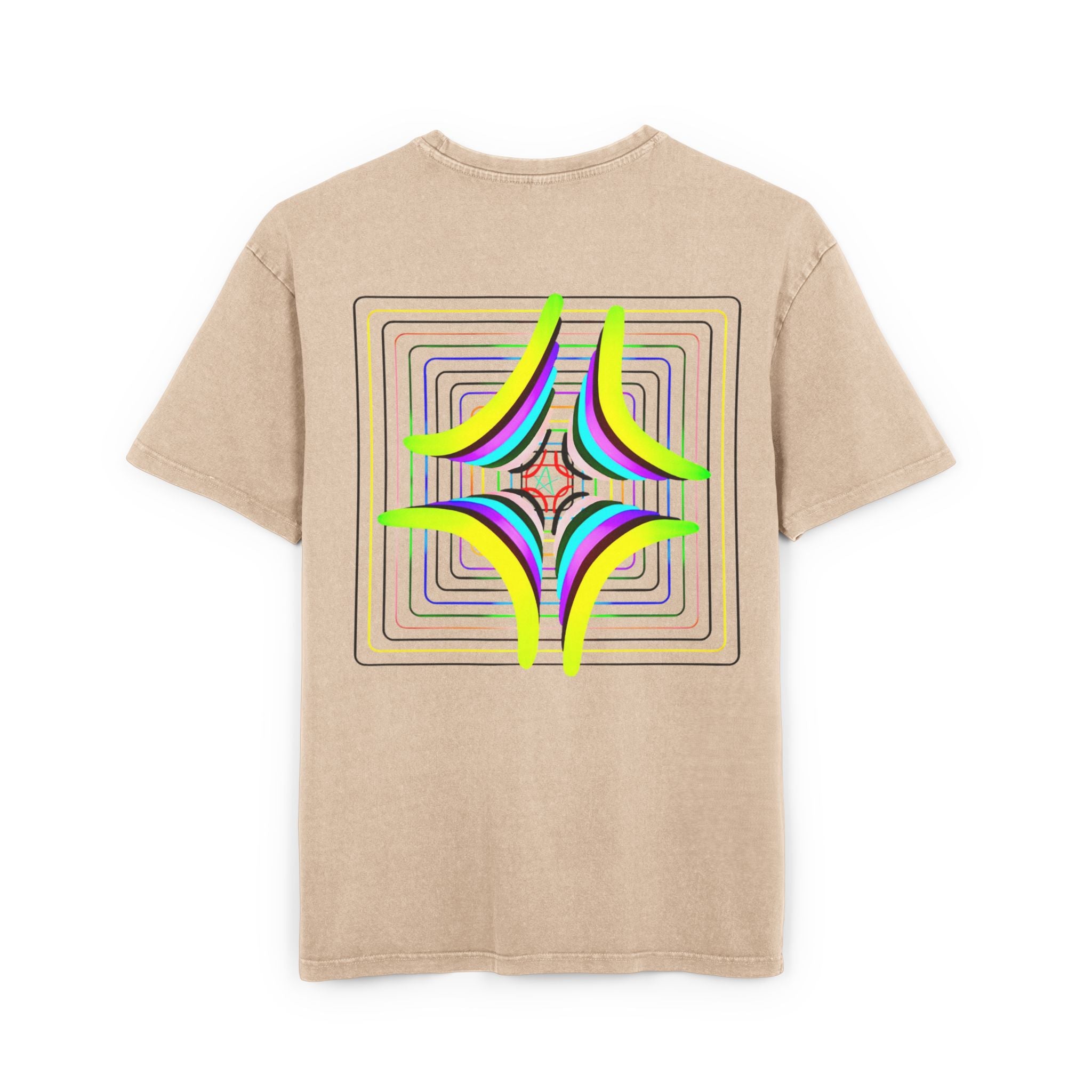 Acid Washed Heavy Oversize Tee-Rainbow 2024