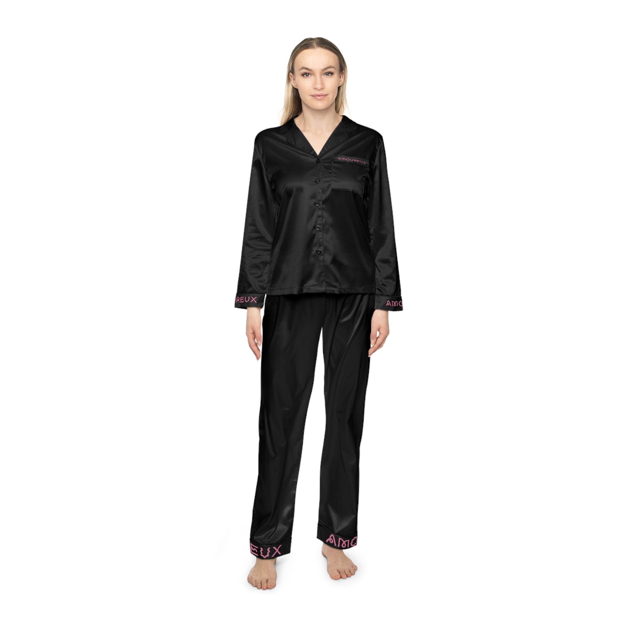 Amourös Satin Pajamas Set