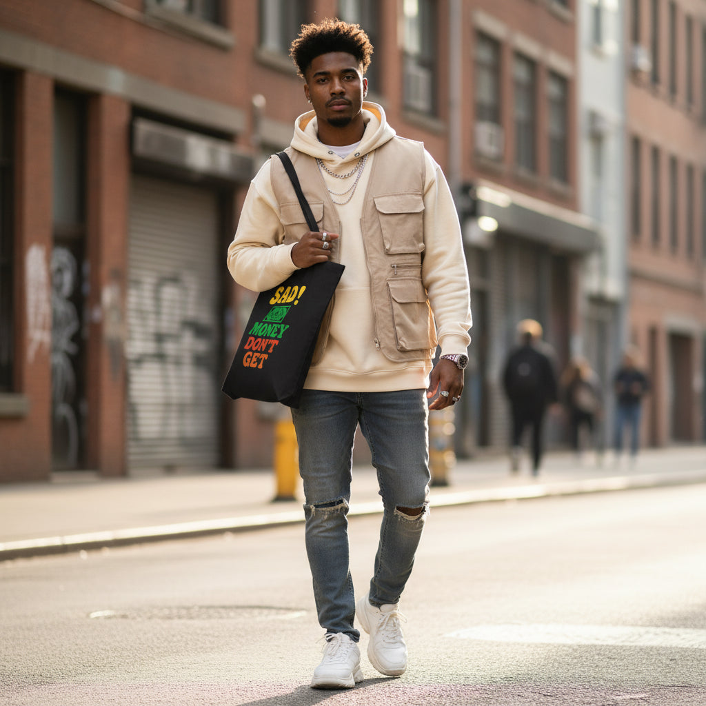 Money Quote Canvas Tote Bag |  Shopping Tote | Perfect Gift for Finance Lovers, Students, Birthdays, or Just Because Printify