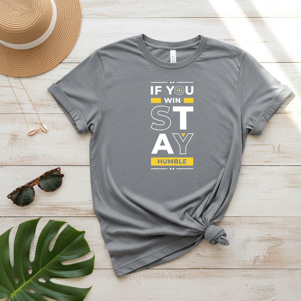 Humble Minimalist Tee — Yellow Box Logo Cotton T-Shirt