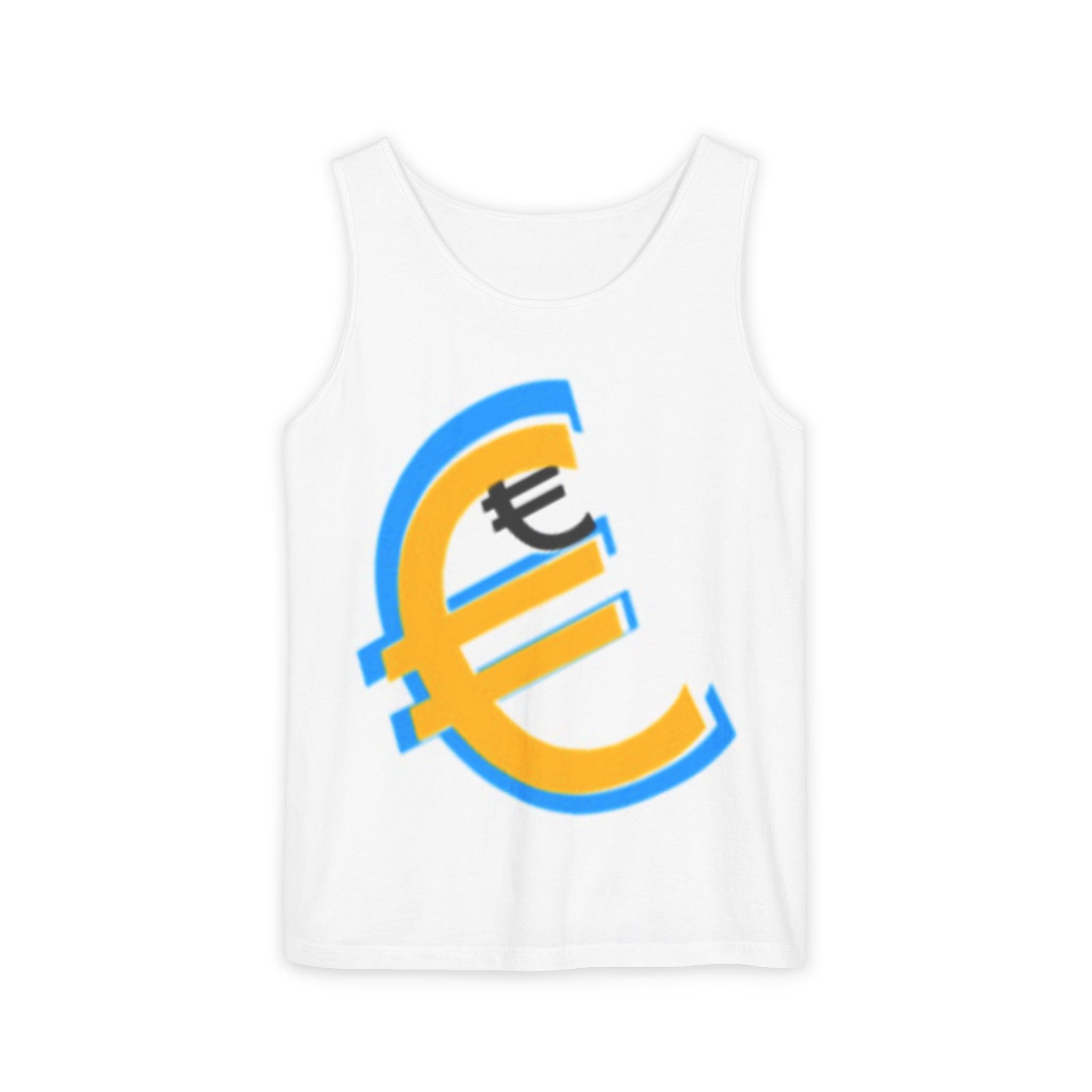 Stylish Euro Currency Unisex Tank Top - Casual Summer Apparel