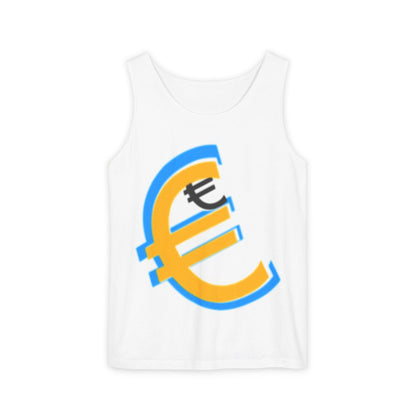 Stylish Euro Currency Unisex Tank Top - Casual Summer Apparel