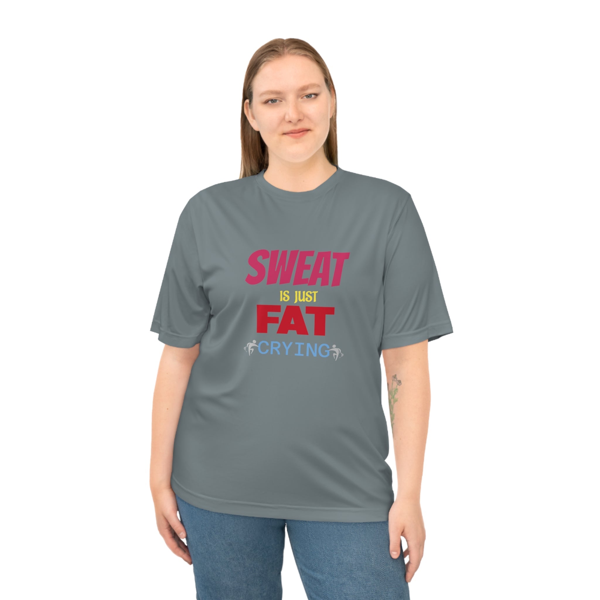 Motivational Fitness T-Shirt – Unisex Sweat is Just Fat Crying, Gym Apparel, Workout Shirt, Activewear, Gift for Fitness Enthusiasts Printify