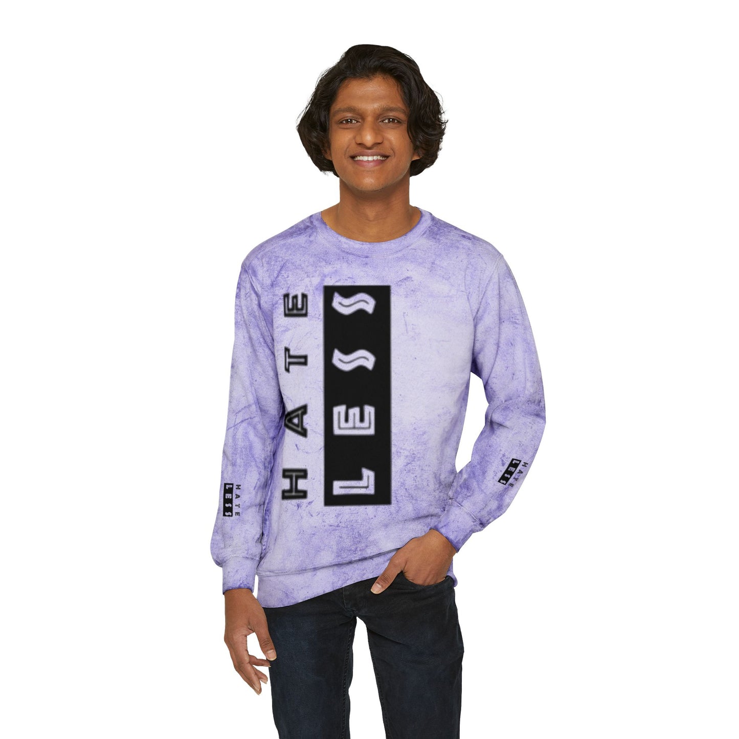 Color Blast Crewneck Sweatshirt - Hate Less Statement Apparel