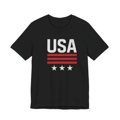 Patriotic USA Tee, Unisex Short Sleeve T-Shirt, July 4th Celebration Shirt, American Pride Apparel, Casual Summer Wear, Gift for Patriot