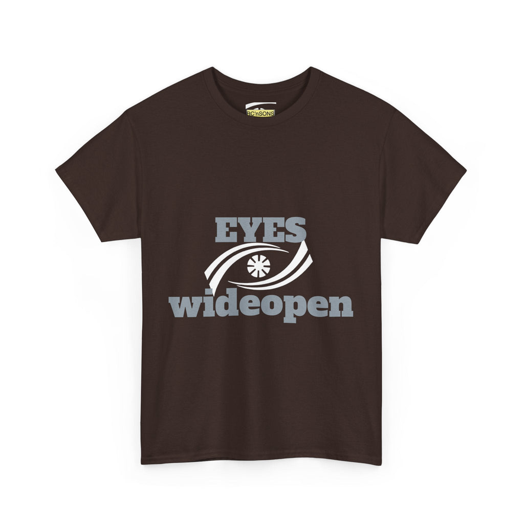 Eyes Wide Open Unisex Heavy Cotton Tee | Everyday Wear, Gift for Dreamers, Casual Shirt, Inspirational Apparel, Unisex T-Shirt Printify