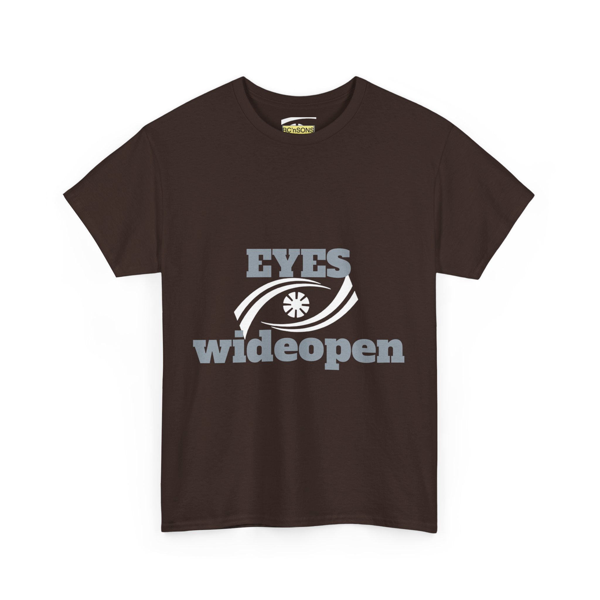 Eyes Wide Open Unisex Heavy Cotton Tee | Everyday Wear, Gift for Dreamers, Casual Shirt, Inspirational Apparel, Unisex T-Shirt Printify