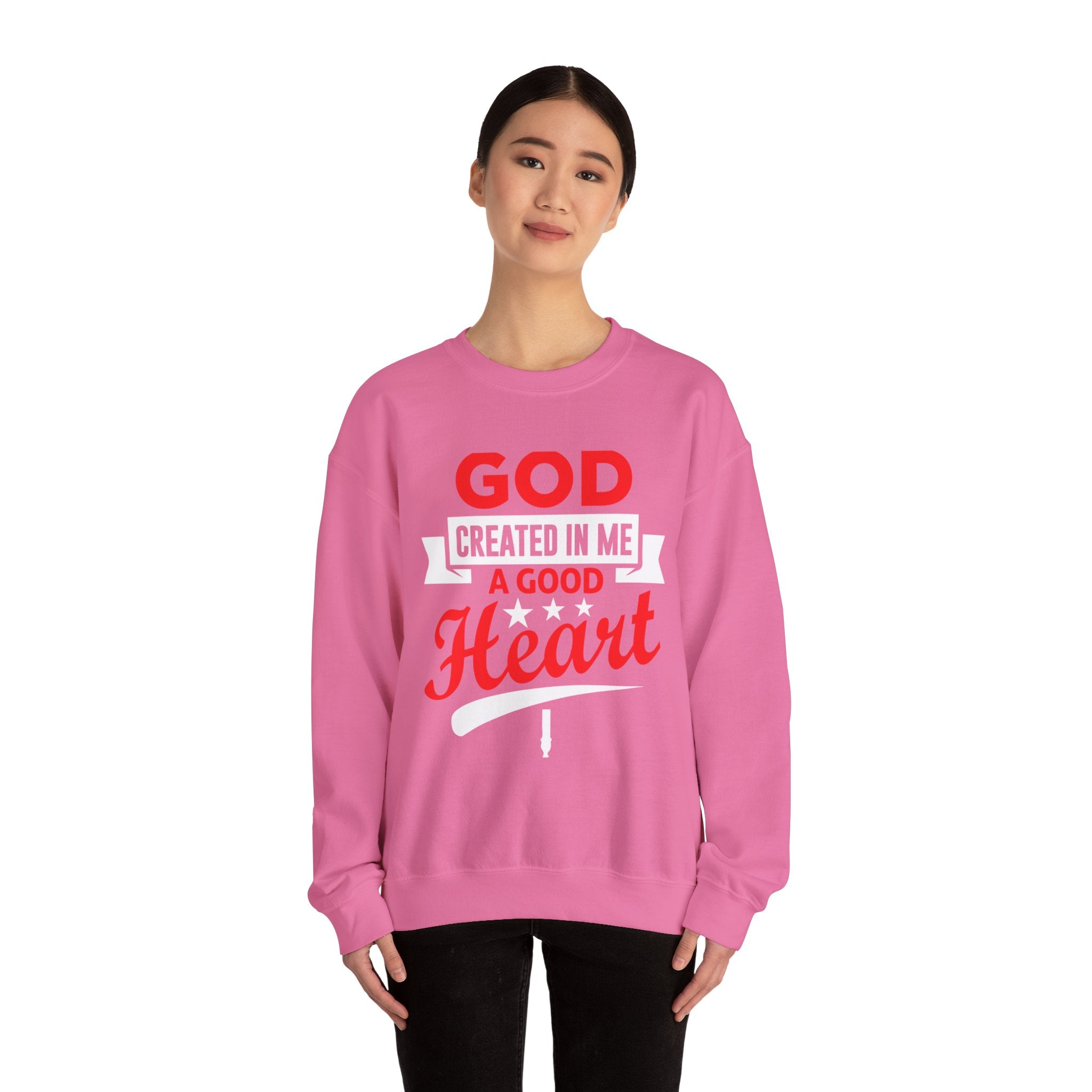 Dieu a créé en moi un sweat-shirt unisexe au bon cœur 