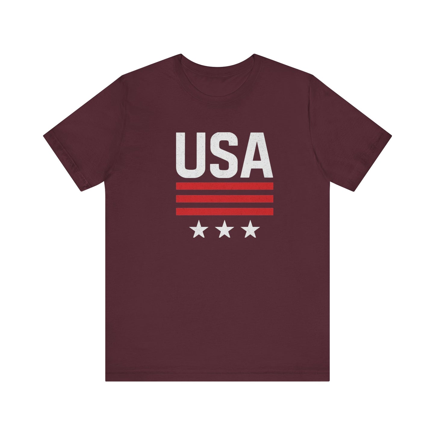 Patriotic USA Tee, Unisex Short Sleeve T-Shirt, July 4th Celebration Shirt, American Pride Apparel, Casual Summer Wear, Gift for Patriot