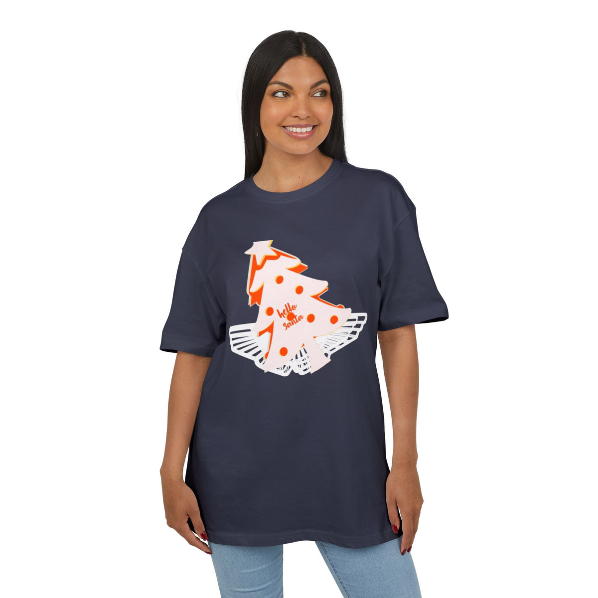 Christmas Oversize Tee - hello Santa