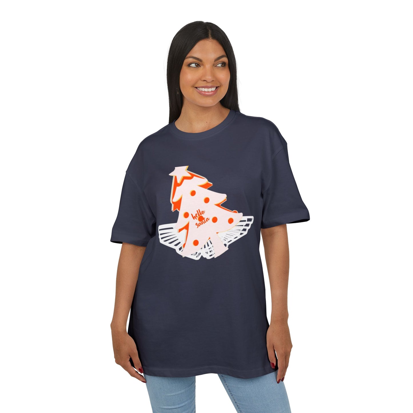 Christmas Oversize Tee - hello Santa