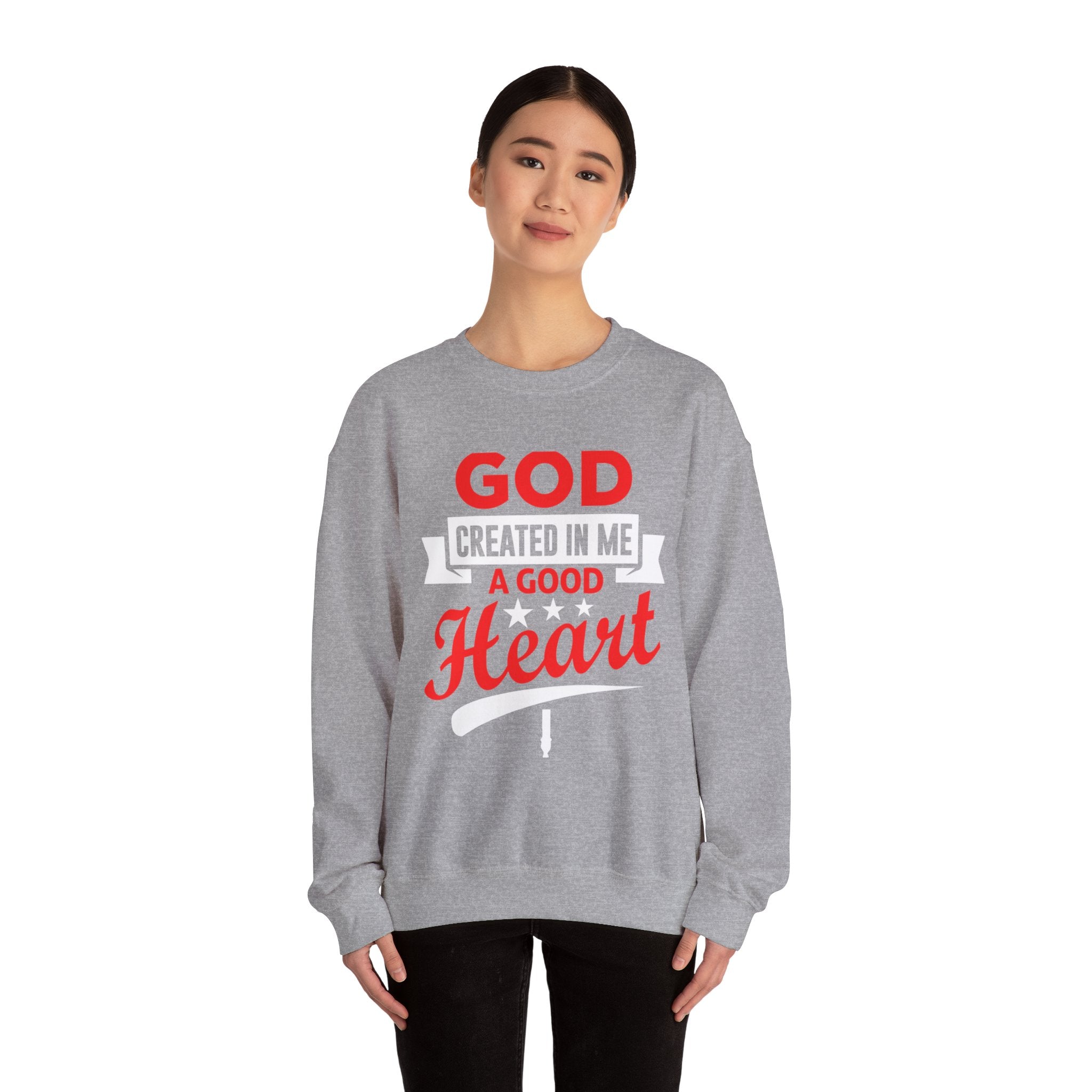 Dieu a créé en moi un sweat-shirt unisexe au bon cœur 