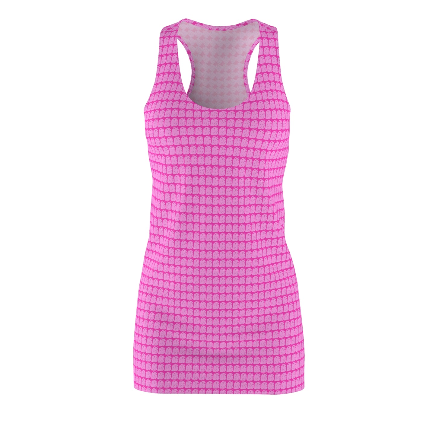 Chic Pink Racerback Dress, Summer Dress, Casual Wear