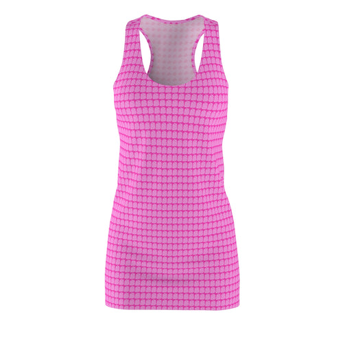 Schickes pinkfarbenes Racerback-Kleid, Sommerkleid, Freizeitkleidung