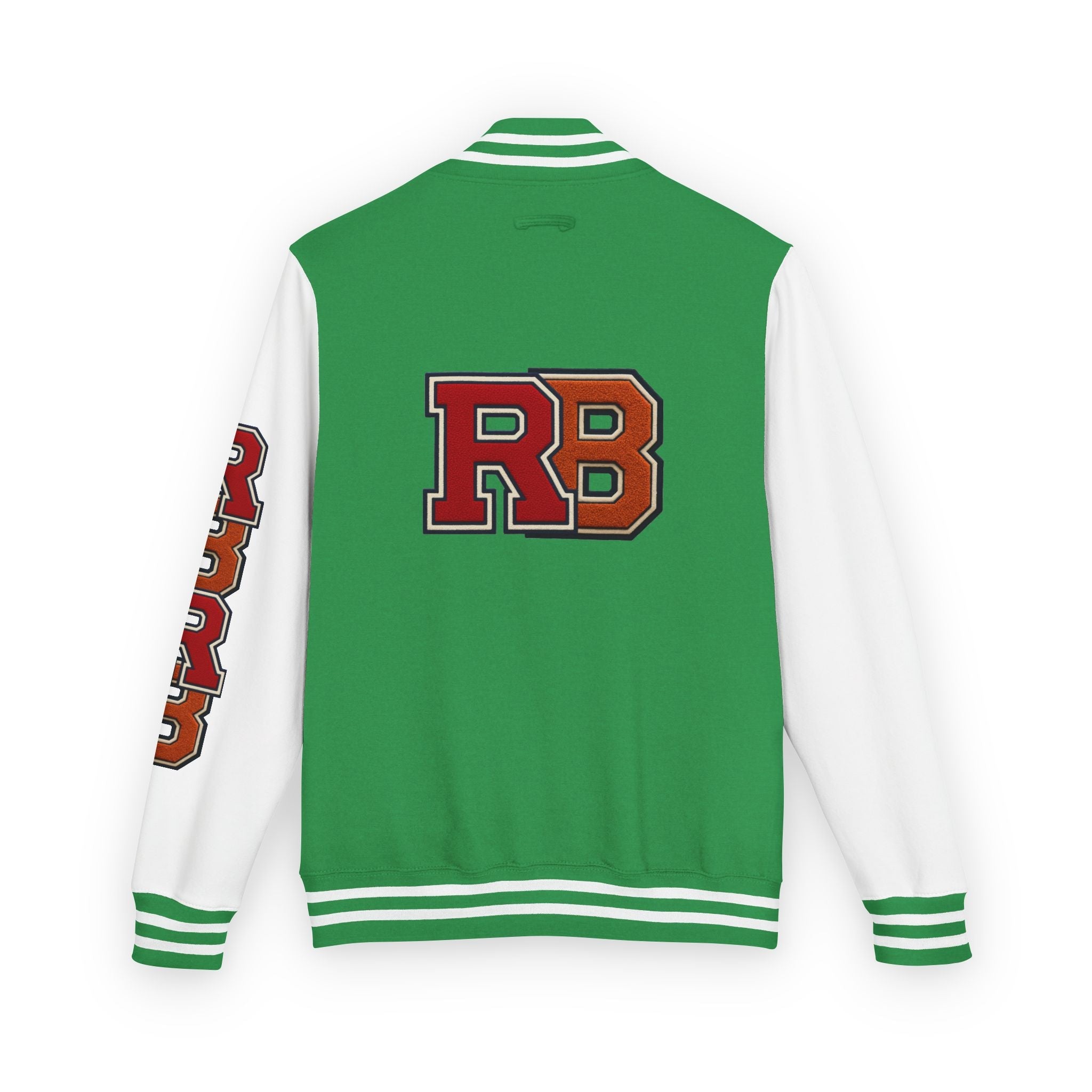 Letterman Jacket - RB Varsity Embroidered Retro Baseball Letter Jacket Printify