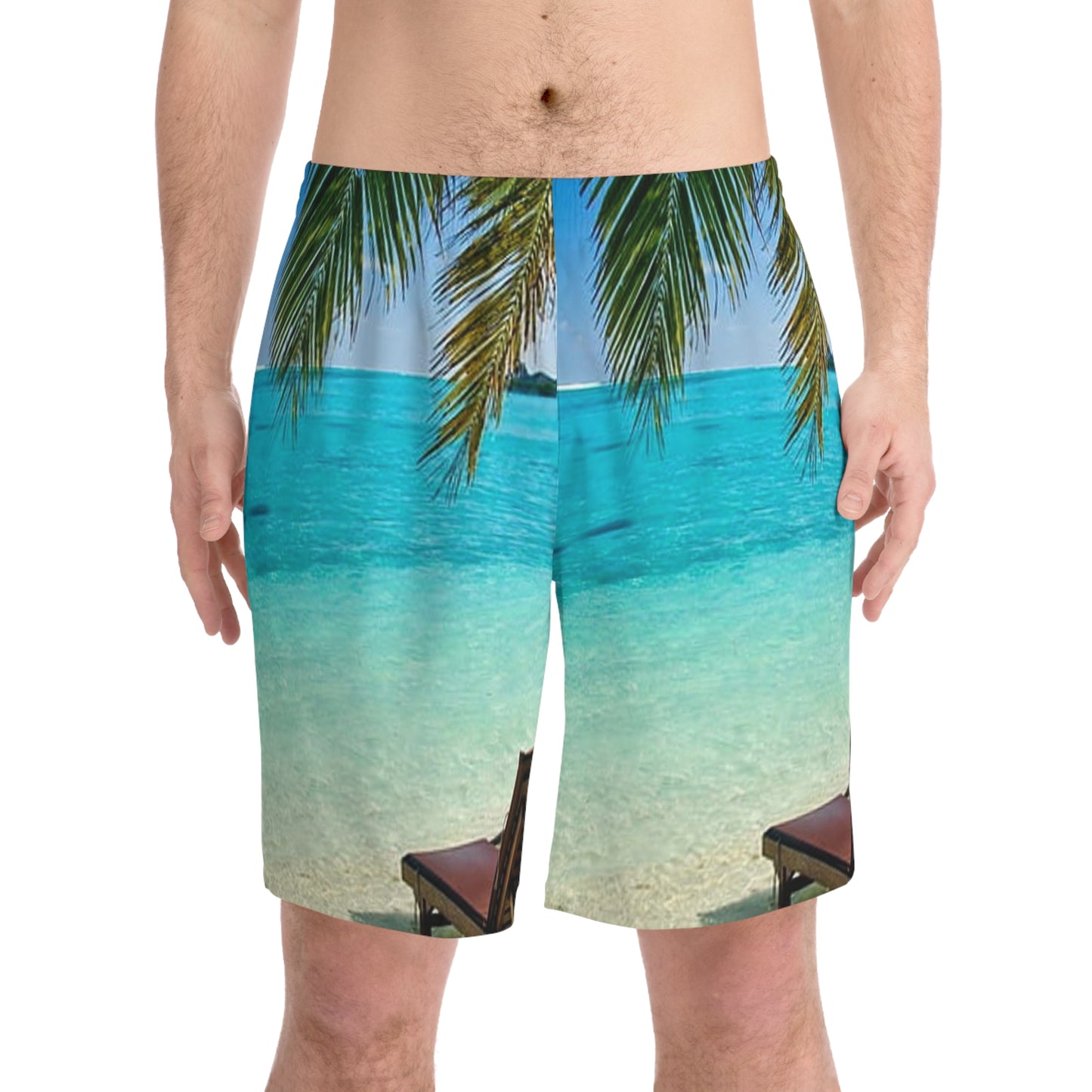 Men's Elastic Beach Shorts (AOP)