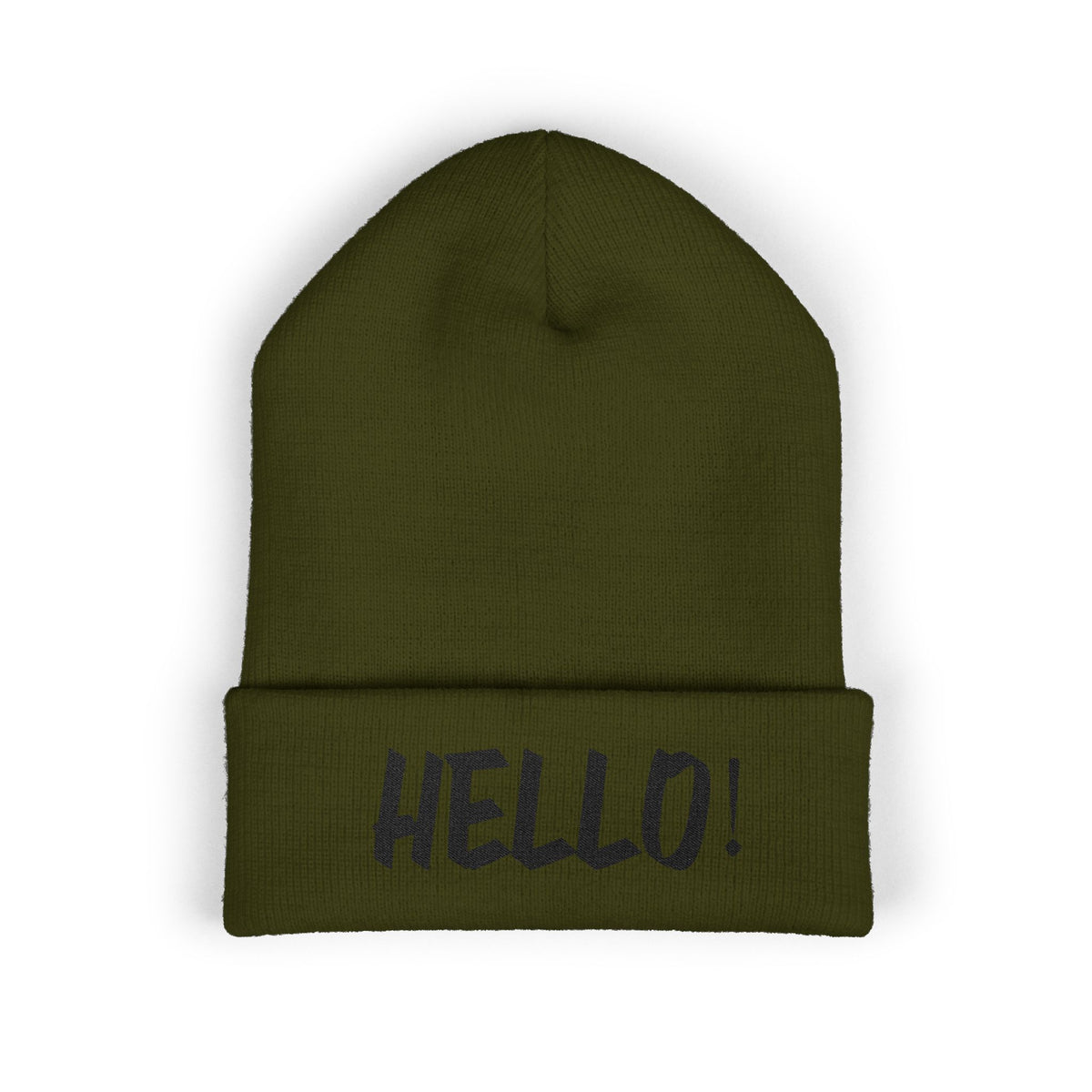 Hello! Classic Cuffed Beanie - Stylish Winter Hat for Trendsetters