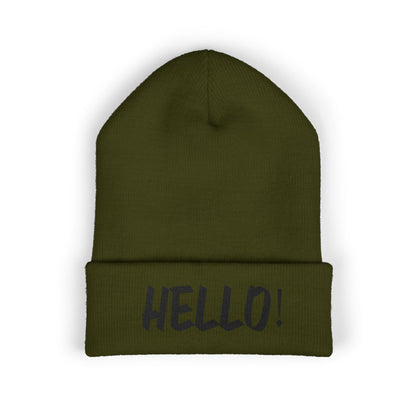 Hello! Classic Cuffed Beanie - Stylish Winter Hat for Trendsetters