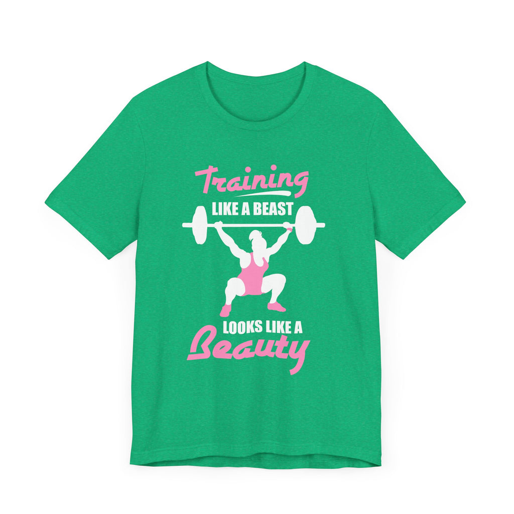 S’entraîner comme une bête ressemble à un tee-shirt unisexe de beauté 