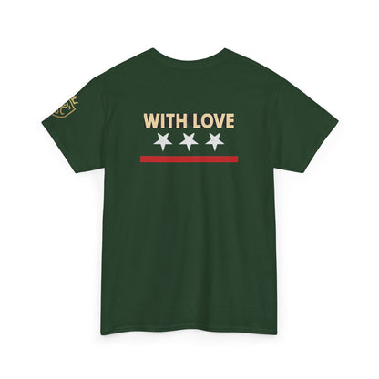 Stylish Unisex Heavy Cotton Tee - 'With Love' Statement Shirt, Casual Wear, Gift for Her, Gift for Him, Everyday Comfort Printify