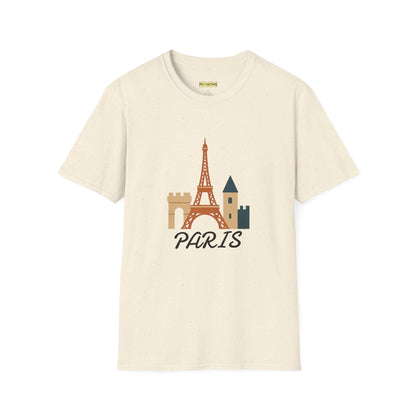 Paris Eiffel Tower Unisex T-Shirt, Travel Shirt, Vacation Tee, Parisian Style Apparel, Souvenir Clothing Printify