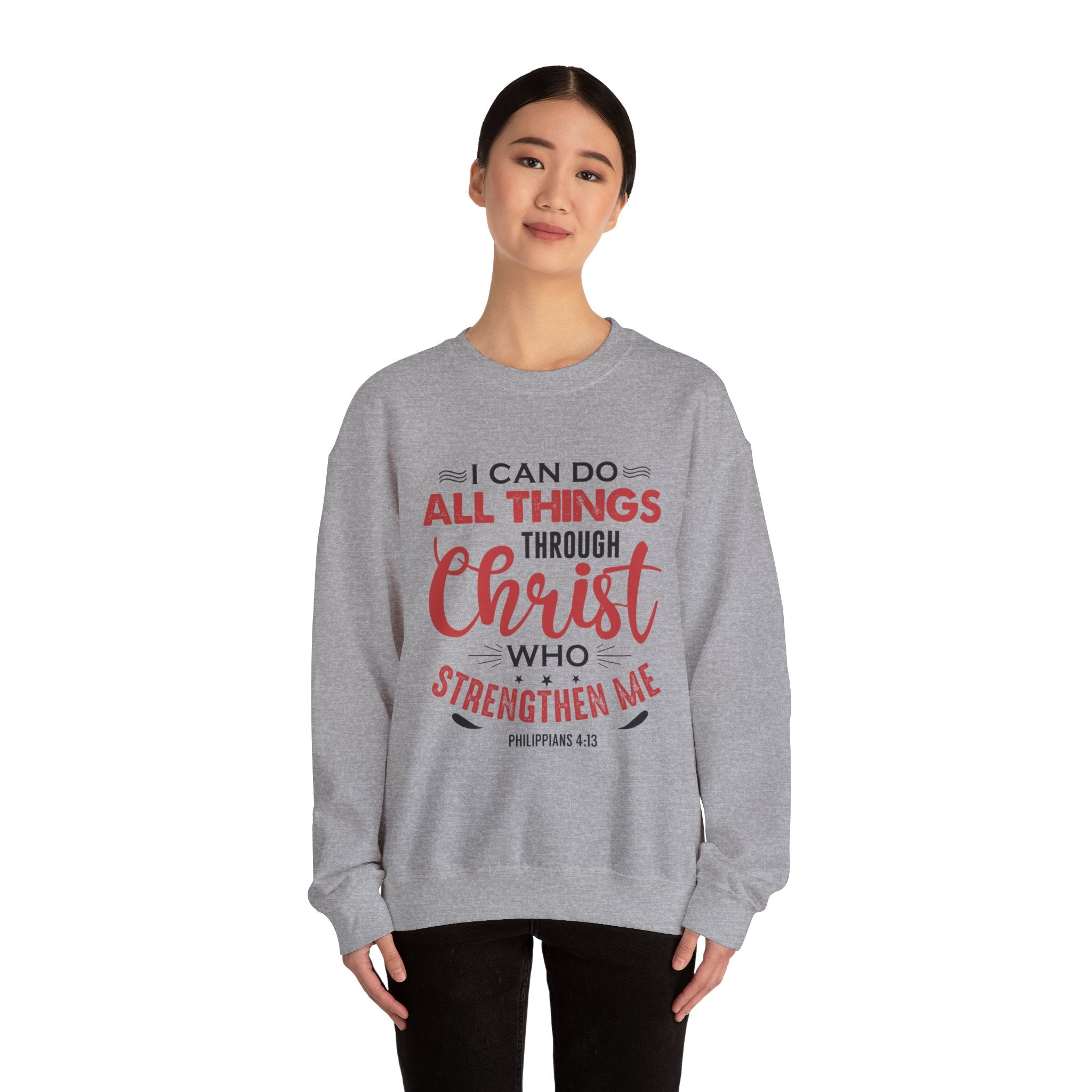 Je peux tout faire à travers le Christ Sweat-shirt unisexe 