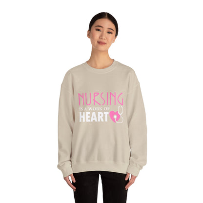 Nursing Is A Work Of Heart Unisex Sweatshirt Printify