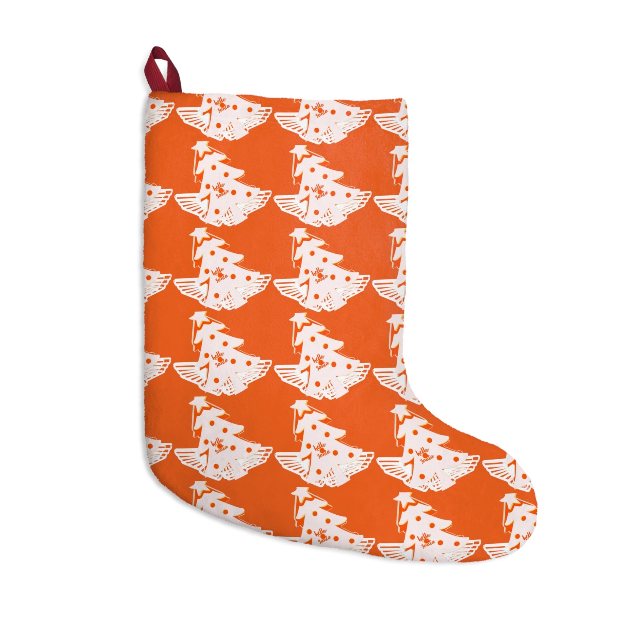 Charming Christmas Stockings with Festive Tree Designs, Holiday Decor, Gift Holders, Xmas Home Decoration, Winter Stocking Decoration, [...] Printify