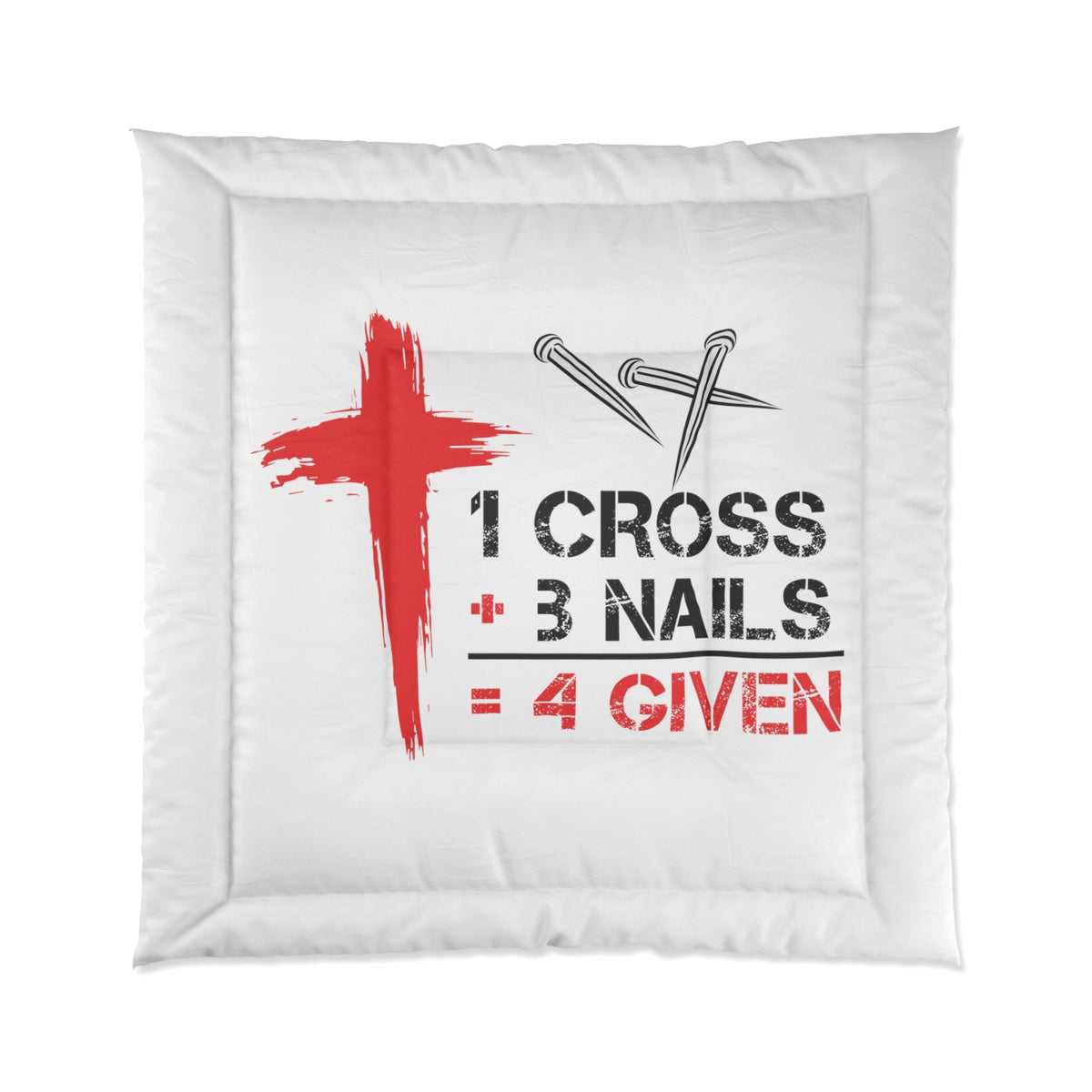 1Cross 3Nails Comforter Printify