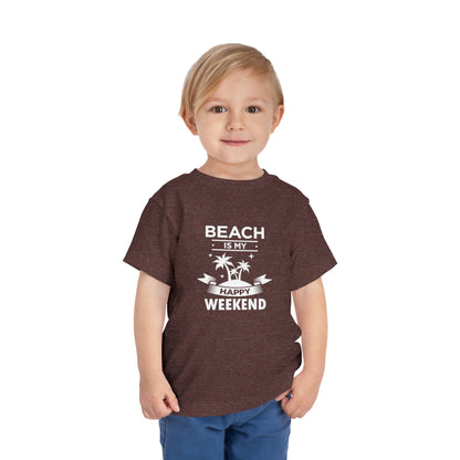 Beach Is My Happy Weekend Toddler Tee