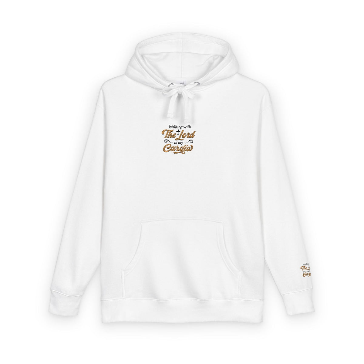 Religious Fleece Hoodie - Walking with the Lord Printify