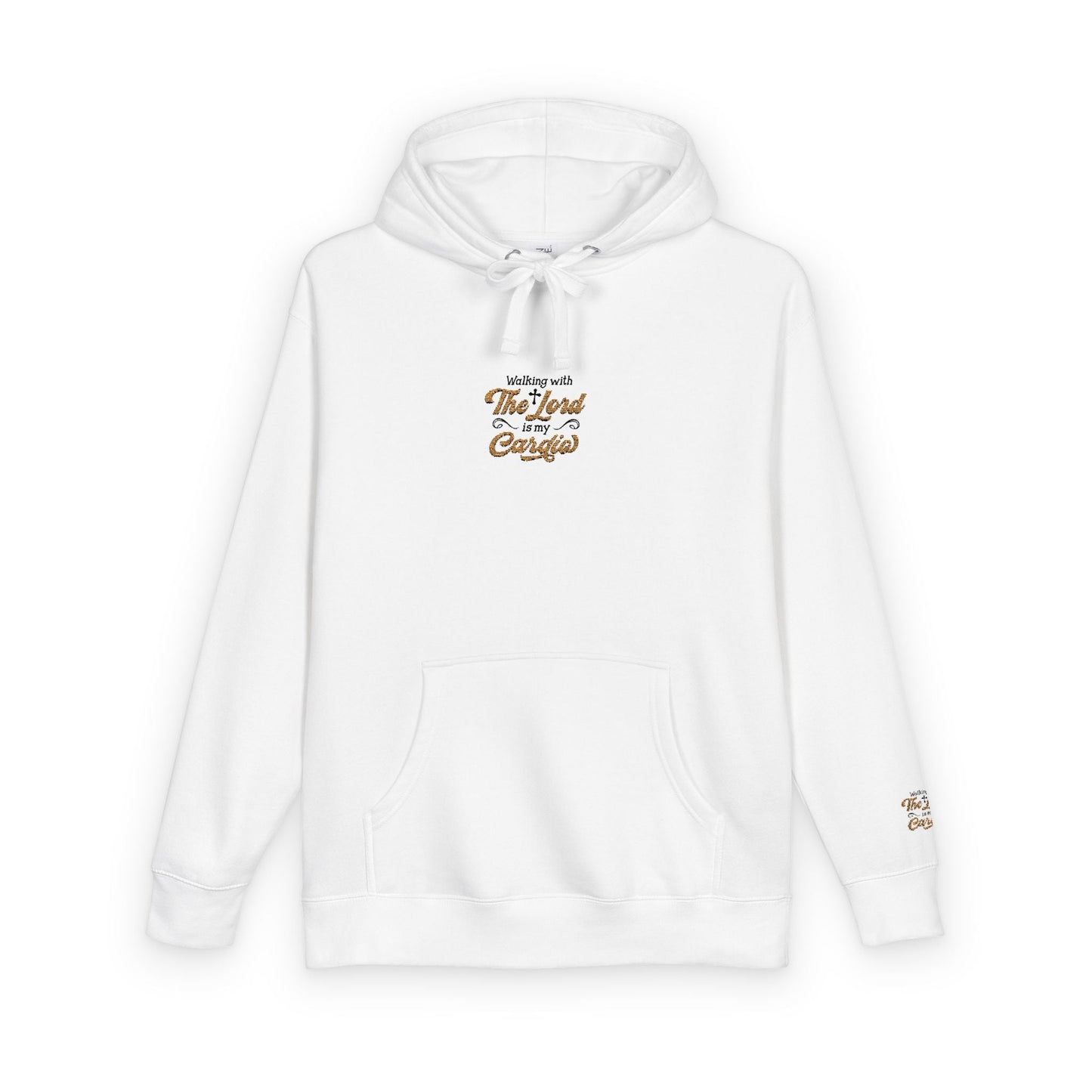 Religious Fleece Hoodie - Walking with the Lord Printify