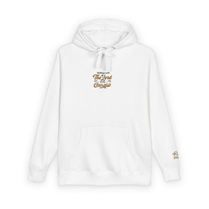 Religious Fleece Hoodie - Walking with the Lord Printify