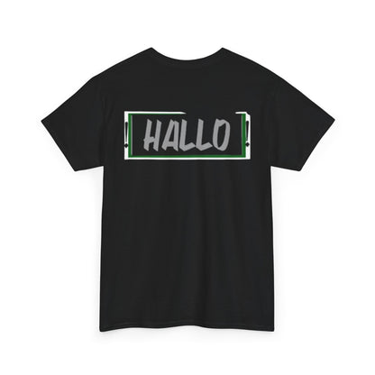 Funny "HALLO" Unisex Heavy Cotton Tee for Casual Wear