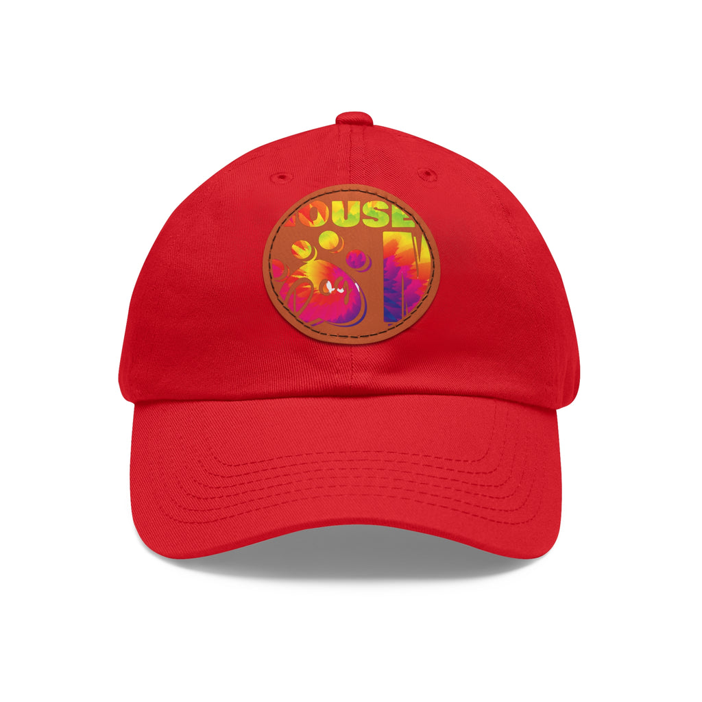 Hat with Leather Patch (Round)