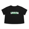 Green Flowy Cropped Tee