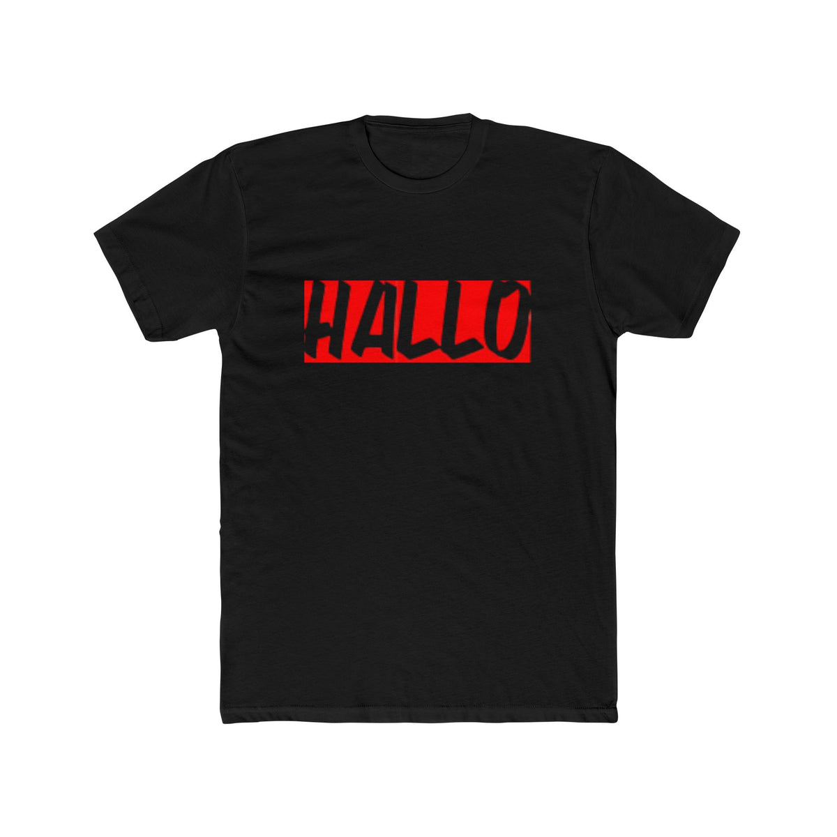 T-Shirt with Hallo Design | Unisex Cotton Crew Tee