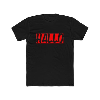 T-Shirt with Hallo Design | Unisex Cotton Crew Tee