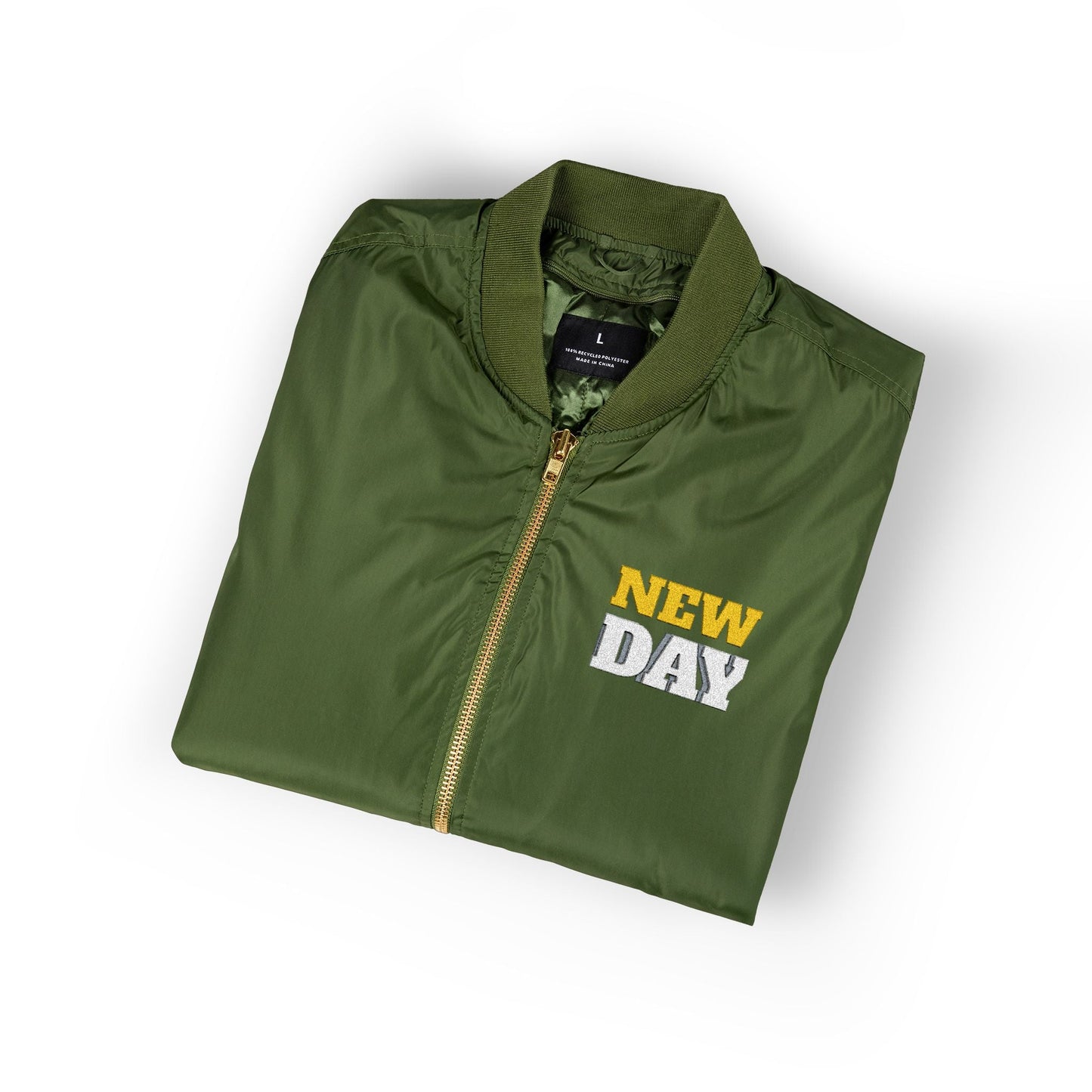 Embroidered Bomber Jacket - New Day Design Printify