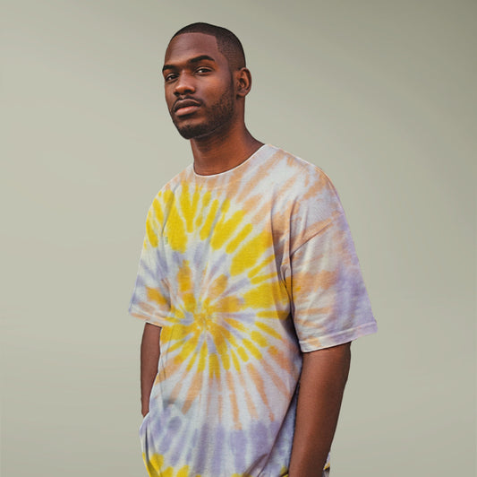 Navy Tie Dye Tee  Unisex Cotton Shirt Printify