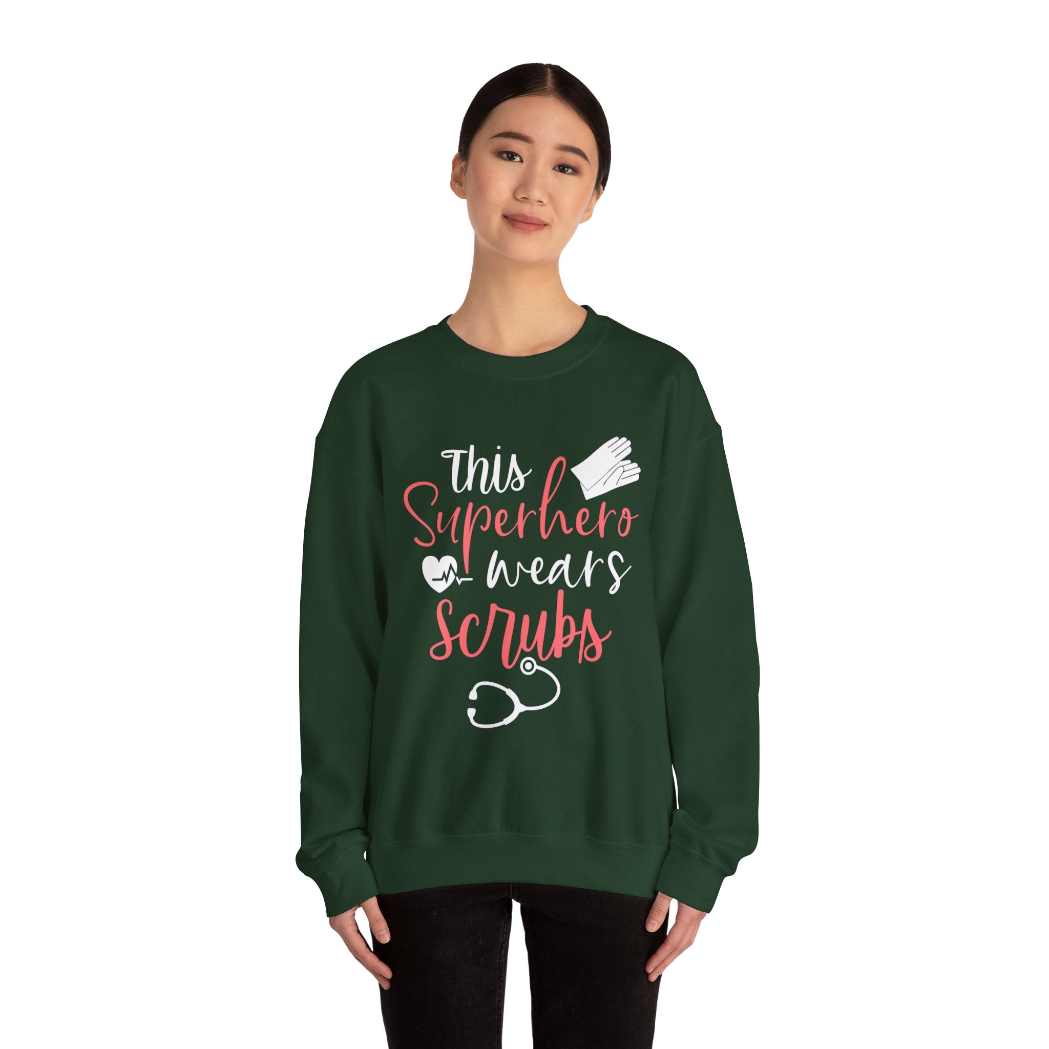 son super-héros porte des gommages Sweat-shirt unisexe 