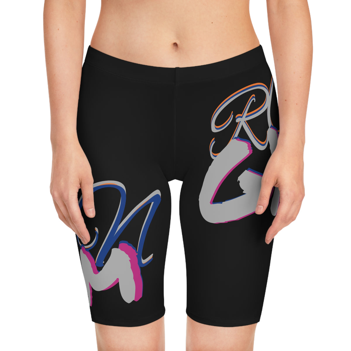 Stylish Women's Bike Shorts - Activewear with Bold Graphics