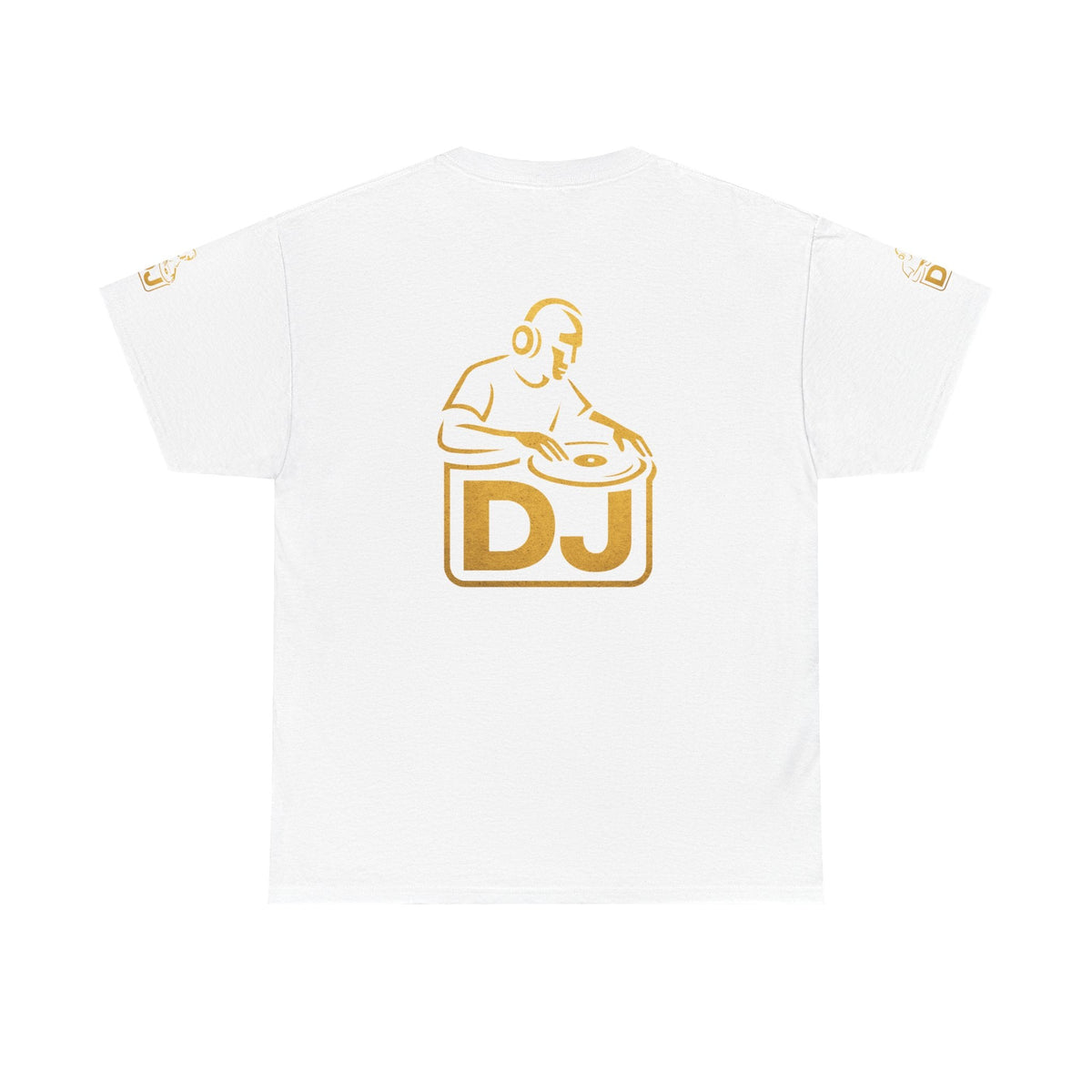 DJ Graphic Tee — Gold Turntable DJ Shirt for Music Lovers Printify