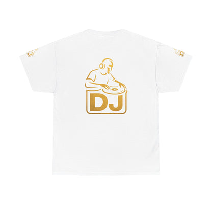 DJ Graphic Tee — Gold Turntable DJ Shirt for Music Lovers Printify