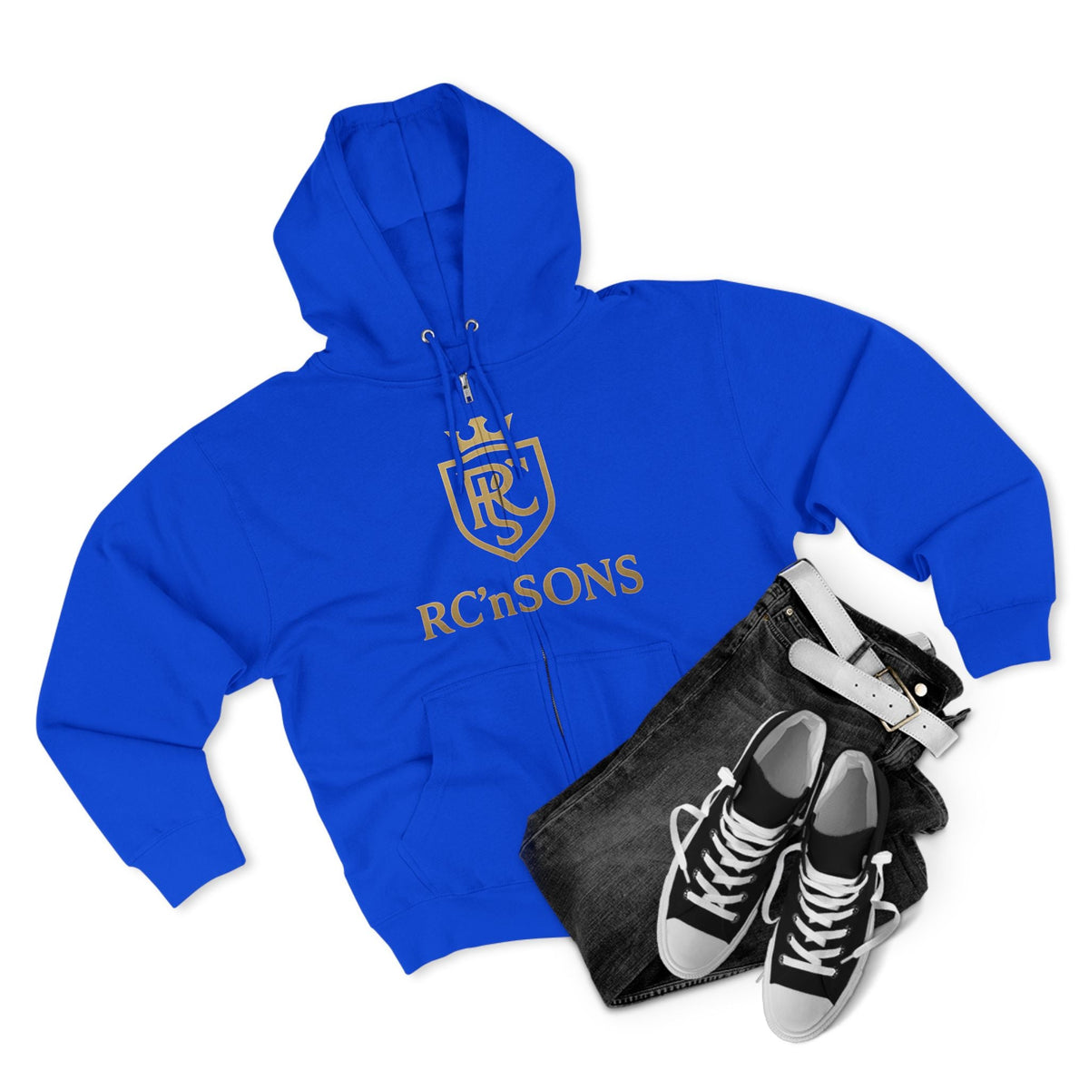 Stylish Unisex Zip Hoodie, Cozy Sweatshirt, Perfect Gift for Family, Casual Wear, Holiday Outfits, Logo Apparel Printify